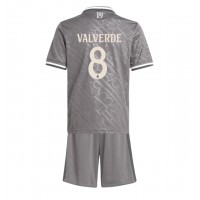 Maglie da calcio Real Madrid Federico Valverde #8 Terza Maglia Bambino 2024-25 Manica Corta (+ Pantaloni corti)